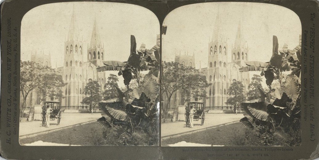 The Beautiful Church of San Sebastian, Manila, Philippine Islands.